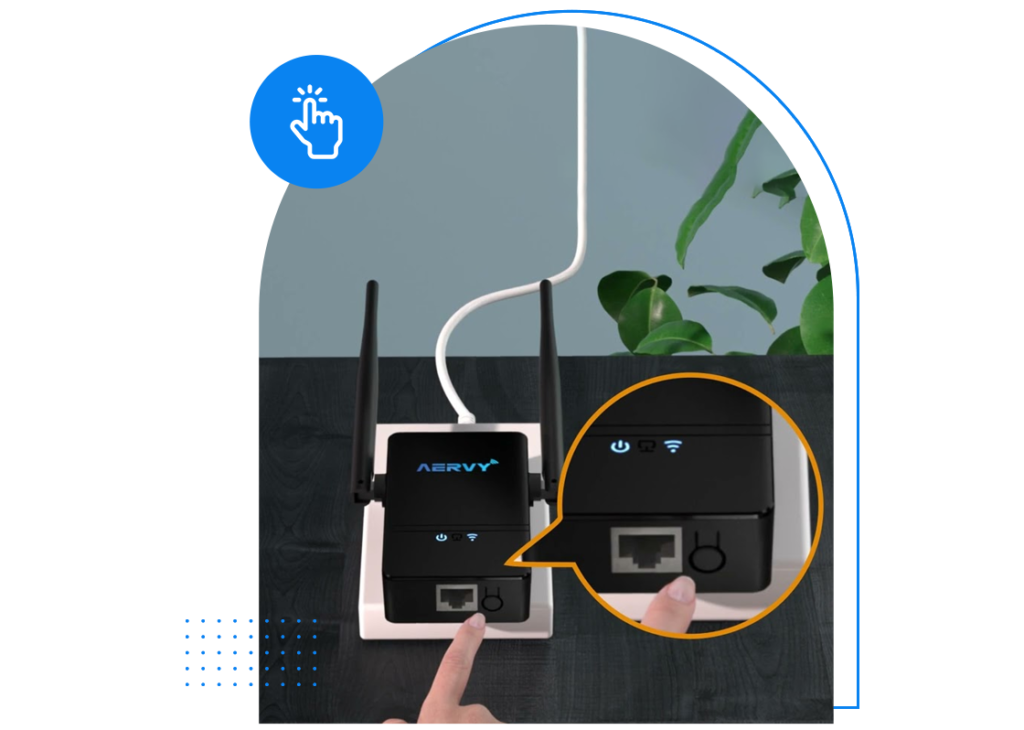 Aervy Wifi Extender Setup​ WPS Button